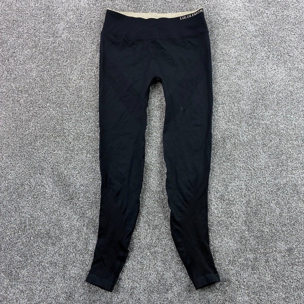 Lululemon Leggings Size 8 Black Seamless High Rise Activewear Workout Pants